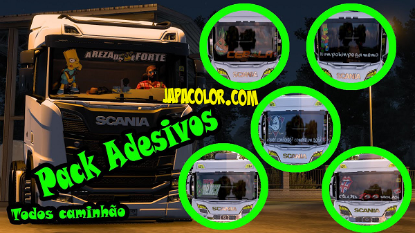 Pack De Adesivos Para todos Caminhões Mods Para Ets2 V.1.40.x