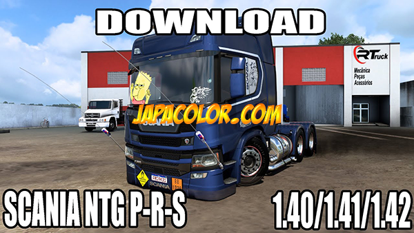Caminhão Scania NTG P-R-S Com Varios Opcionais Mods Ets2 1.41 -1.42