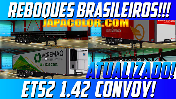 Pack de Reboques Brasileiro Mods Ets2 1.41 - 1.42
