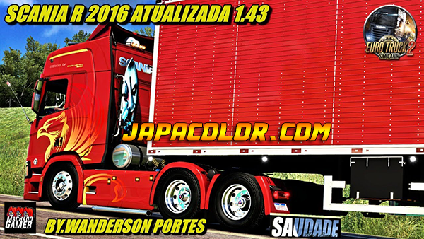 Conjunto Scania R 2016 +Baú Top Qualificado Mods Ets2 1.43