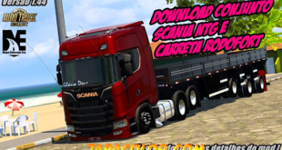 Caminhão Scania NTG + Carreta Rodofort