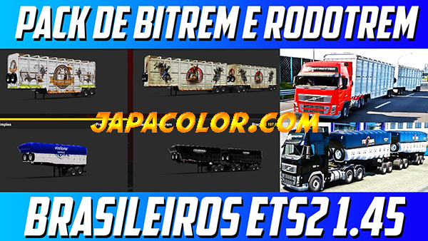 Pack de Bitrem e Rodotrem Brasileiros Mods Ets2 1.45
