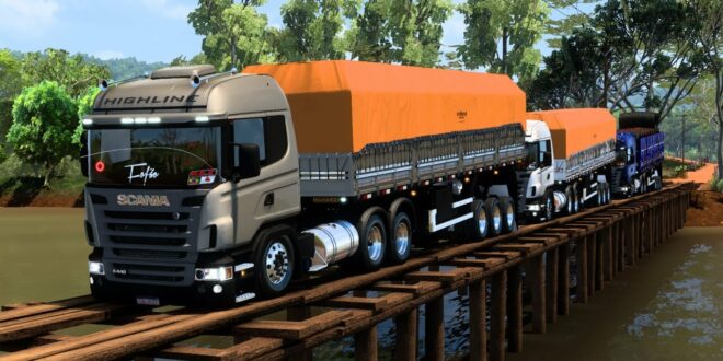 Conjunto Scania Highline + Granel Qualificada Mods Ets2 1.46
