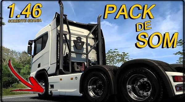Pack de Som Open pipe Scania L6 & V8 Mods Ets2 1.46