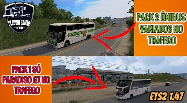 Packs De Ônibus Para o Trafego Mod Ets2 1.47