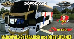 Ônibus MARCOPOLO G7 PARADISO 1800 DD Mod Ets2 1.47