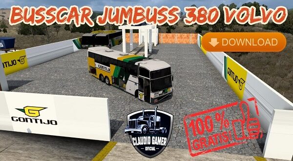 Ônibus Busscar Jumbuss 380 Volvo Mod Ets2 1.47