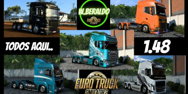 Pack de Caminhões Brasileiros Qualificados Mod Ets2 1.48