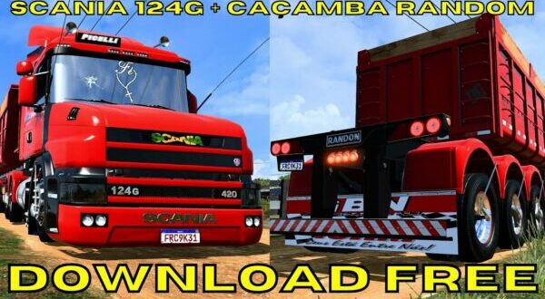 Conjunto Scania 124G + Caçamba Randon Mod Ets2 1.49