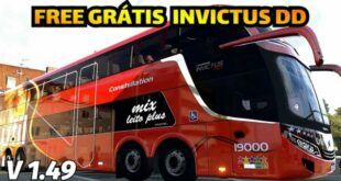 Ônibus Comil Invictus 1800 DD 8X2 VOLVO Mod Ets2 1.49